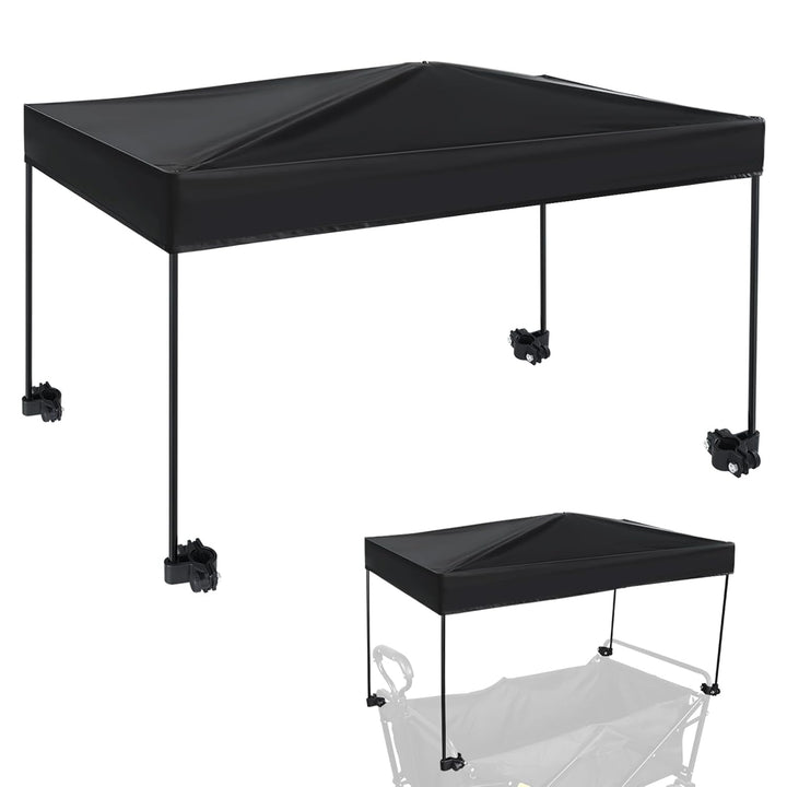 Universal Model Wagon Canopy Cover Garden Push Awning Portable Outdoor Stroller Accessories Awning for Garden Wagon, Shopping, Camping (Suitable for Folded,Gathering Folded Stroller) -50*90Cm