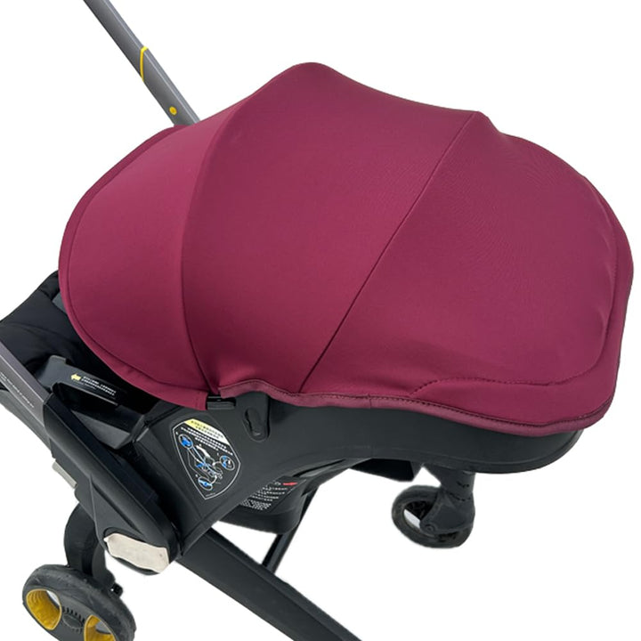 Stroller Accessory Washing Kit Textile Set, Colorful Canopy & Water Resistance Soft Cushion Compatible with DOONA CAR SEAT Strollers (Wine Red)
