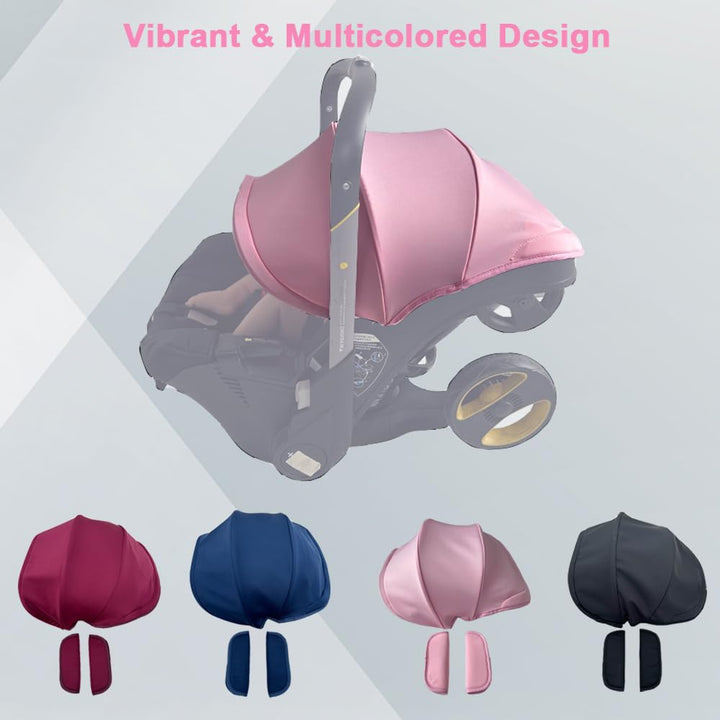 Stroller Accessories Replacement Canopy Compatible with Doona+ and Doona I Car Seats & Strollers, Larger Sunshade, Durable Fabric (Pink)