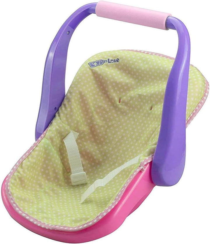- Doll High Chair | Fits Dolls up to 17" | Easy to Clean | Simple Assembly | 7 Piece Play Set| Ages 2+, Pink/Blue