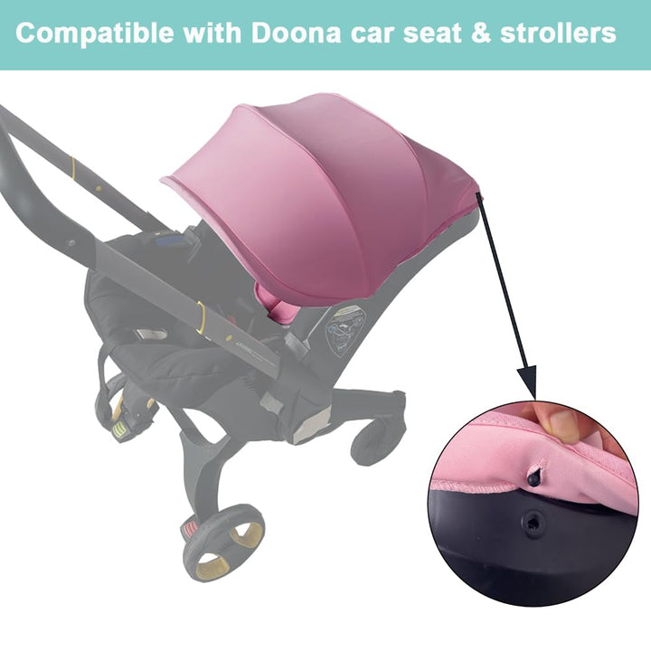 Stroller Accessories Replacement Canopy Compatible with Doona+ and Doona I Car Seats & Strollers, Larger Sunshade, Durable Fabric (Pink)