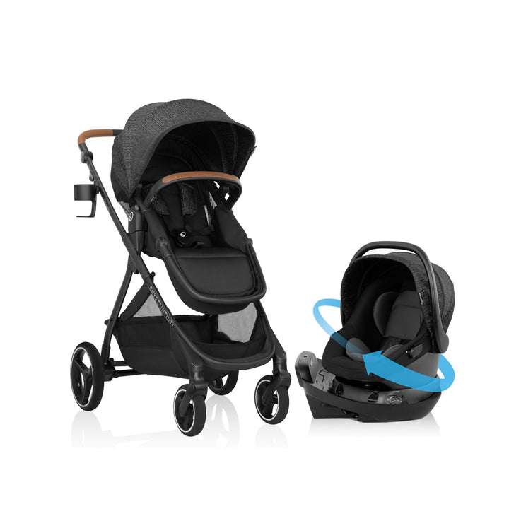 Shyft Intuiti Travel System with Revolve180 Litemax NXT Rotational Infant Car Seat (Fossil Gray)