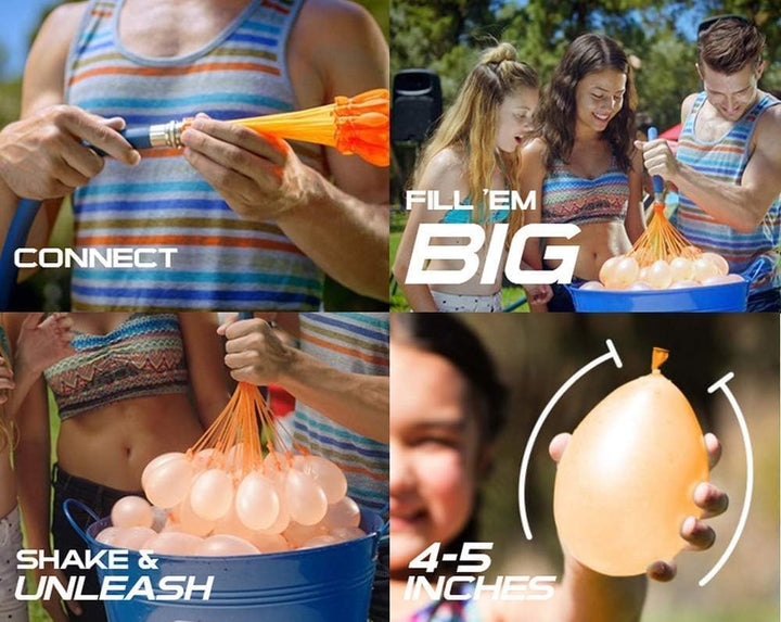 Water Balloons with 1184 Balloon Easy Quick Start Splash Party with Kids and Adults Water Bomb 6332 (Multicolored5073)