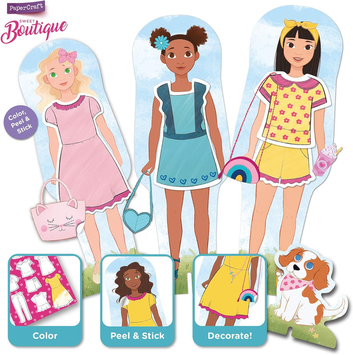 Papercraft Sweet Boutique, Paper Dolls, Fashion Boutique Toy, Ages 3+