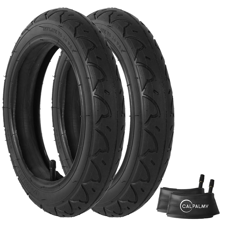 16'' X 1.5/1.75/1.95/2.125 Back Wheel Replacement Inner Tubes (2-Pack) Compatible with Graco Click/Go Jogging/Bob Revolution Se/Pro/Flex/Su - Made from Bpa/Latex Free Butyl Rubber