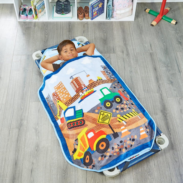 Toddler Nap Mat with Removable Pillow -Underwater Mermaids- Carry Handle with Fastening Straps Closure, Rollup Design, Soft Microfiber for Preschool, Daycare Sleeping Bag, Ages 2-6 Years