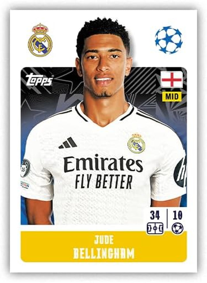 UEFA Champions League Stickers 24/25 - Starter Pack - Contains an 80 Page Sticker Album and 3 Packets (18 Stickers), One of Which Is a Lucky Packet with an Extra Special Shiny Sticker Inside!