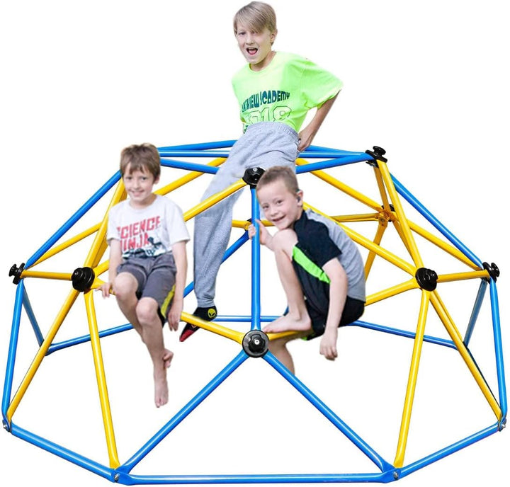 10FT Climbing Dome, Experience Ultimate Fun with the 2025 Upgraded Decagonal Geo Dome Climber - Supports 1000LBS Outdoor Playset and Easy Assembly Play Equipment for Kids (Turquoise, 10FT)