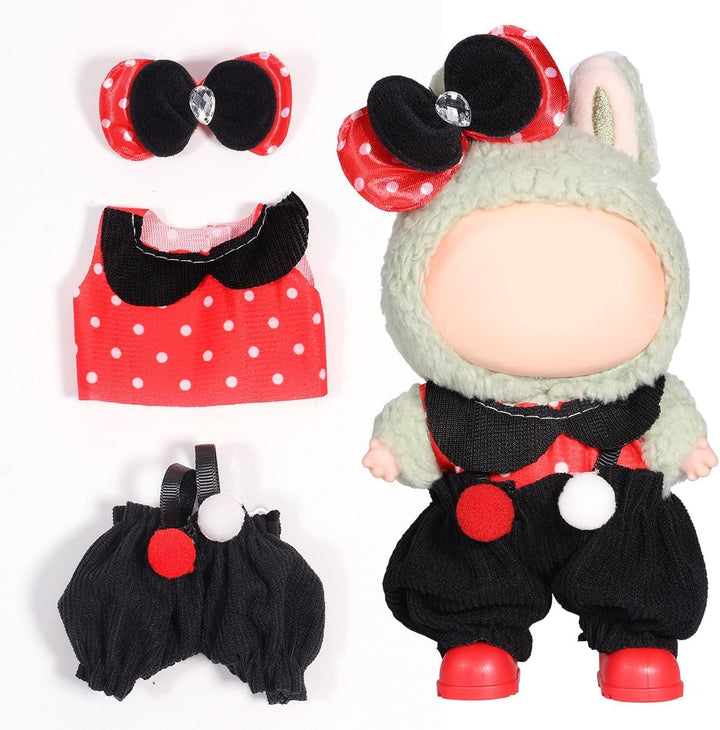 for Labubu Clothes/For Labubu Outfits,Clothes Set for 17Cm Lububu Doll,3 Piece Set Hat Clothing for LA BUBU, Boys and Girls Stylish Adorable Dolls Clothes Accessories (No Doll)_01