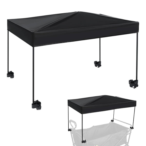 Universal Model Wagon Canopy Cover Garden Push Awning Portable Outdoor Stroller Accessories Awning for Garden Wagon, Shopping, Camping (Suitable for Folded,Gathering Folded Stroller) -50*83Cm