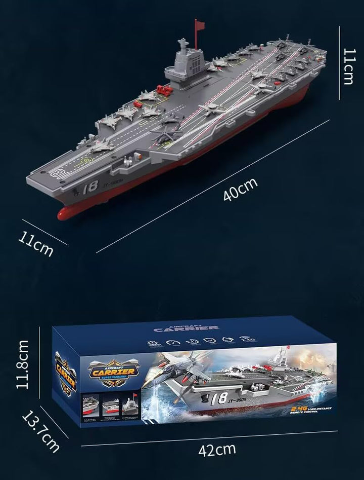 Remote Control Ship Model RC Carrier Ship Model 2.4G Wireless Remote Control Ship Rechargeable Electric Ship Model