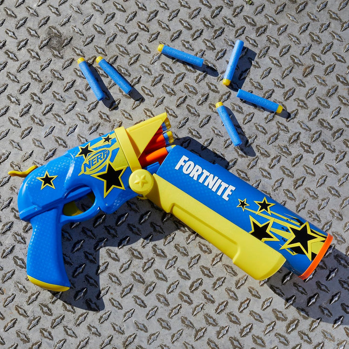 Fortnite Half Tone Hero Blaster, Bonus Code to Unlock Half Tone Hero Wrap in the Game, Break Open Loading, 12  Elite Darts, Fortnite Gifts (Amazon Exclusive)