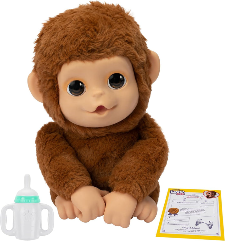 My Baby Monkey Mango, 50+ Sounds and Reactions, Plush Interactive Monkey Toy Set with Accessories, Interactive Pets for Kids Ages 4+