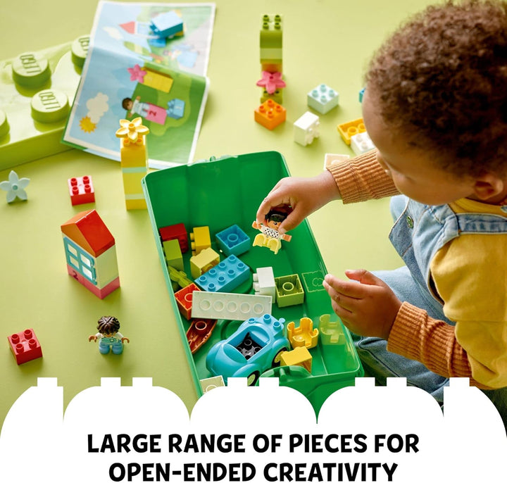 DUPLO Classic Brick Box Building Set - Features Storage Organizer, Toy Car, Number Bricks, Build, Learn, and Play, Great Gift Playset for Toddlers, Boys, and Girls Ages 18+ Months, 10913