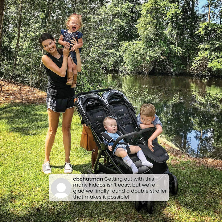 Jeep Destination Ultralight Side X Side Double Stroller, Midnight