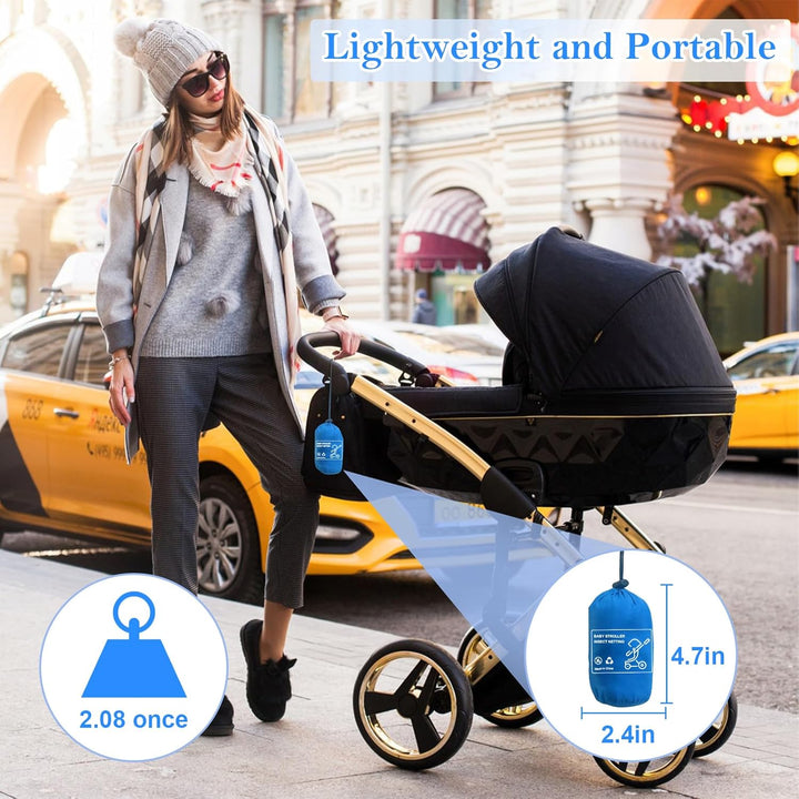 Mosquito Net for Stroller, Baby Bug Netting with Storage Bag, Breathable & Portable Mosquito Nets for Strollers, Car Seat, Bassinet, Cradle, Playard, Travel Mini Crib (White)