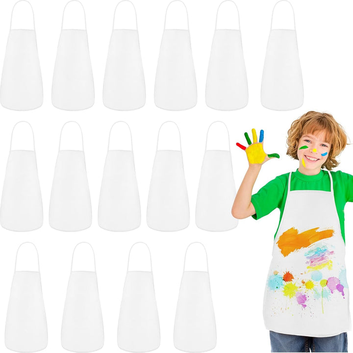 8 Pcs Kids Apron Painting Aprons, Kids Aprons for Painting Art Apron Smocks Bulk for Art Activity Craft Home Kitchen Classroom Party Supplies