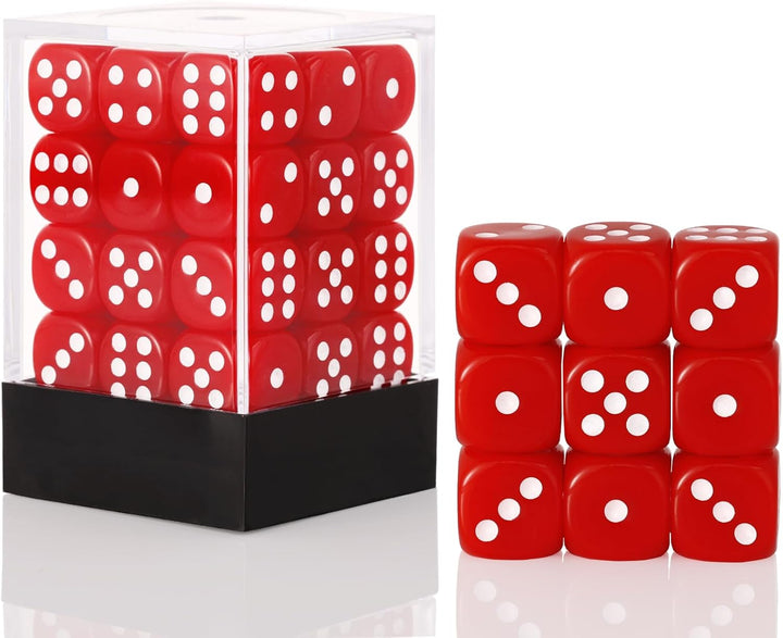 36 Pieces 12Mm 6 Sided Mini Dice Set,Pearl Pattern D6 Game Dice Set,6 Sided Standard Game Dice for Board Games Dice Games Classroom Teaching Dices Game, with Portable Gaming Box(Black)