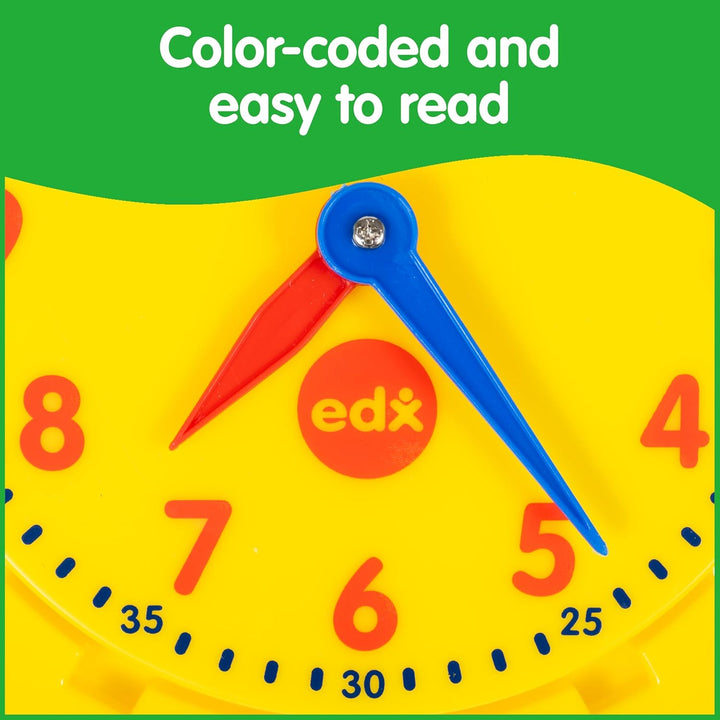 Learning Clock Activity Set | 8 Double-Sided Activity Cards and 25 Flashcards | Digital and Analog Teaching Clocks for Kids