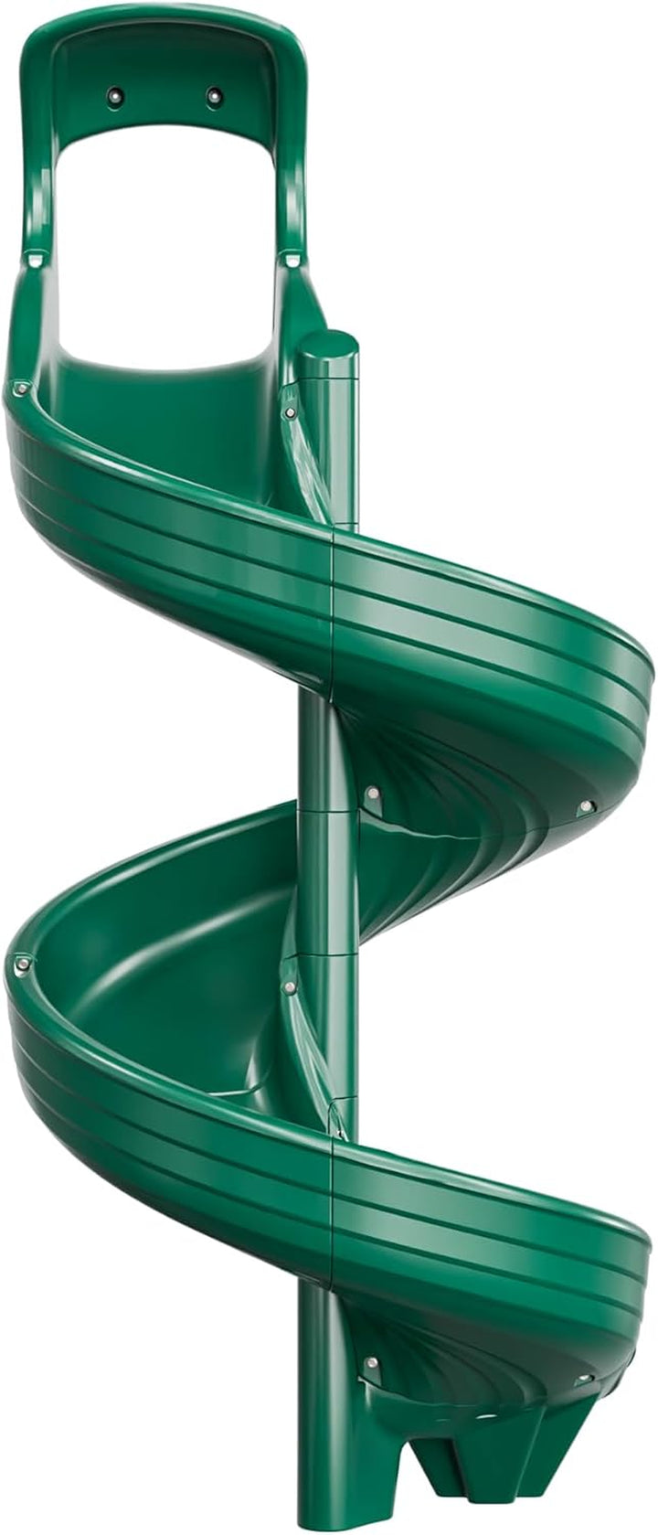 Playground Slide for Kids - Big Spiral Outdoor Slide Attachment for Treehouse or Deck - Plastic Playset Slide for Playground or Backyard with Open Twisty Design - Exit Right - 5 Ft - Gray