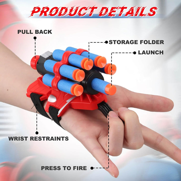 Web Shooters Toy for Kids 2 Pack, Toy for 3 4 5 6 7 8 Year Old Boy, Web Slinger with Spider Glove Launcher, Toys for Boys 4-6 6-8, Birthday Gifts