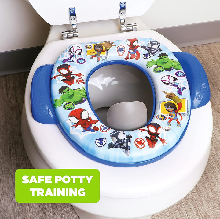 Spidey and His Amazing Friends "Team Up" Soft Potty Seat and Potty Training Seat - Soft Cushion, Baby Potty Training, Safe, Easy to Clean