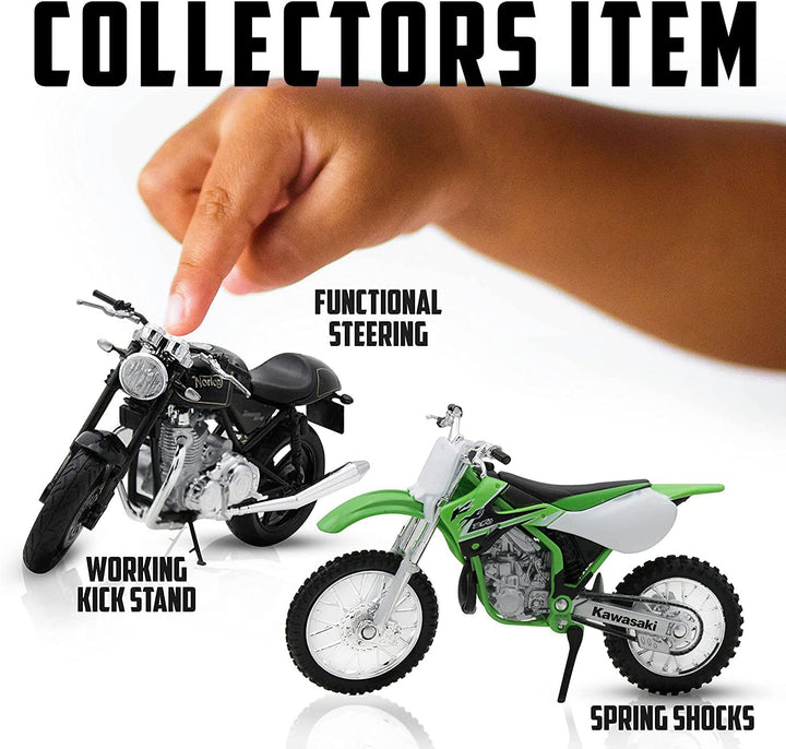 Die Cast Motorcycle Yellow Suzuki DR-Z400S, 1:18 Scale