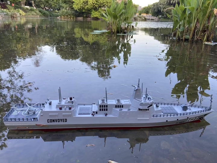 Large 055 Missile Destroyer Model Remote-Controlled Warship Model 60CM Ultra Long Hull 2.4G Double Propeller Driven Remote-Controlled Light Ship Model