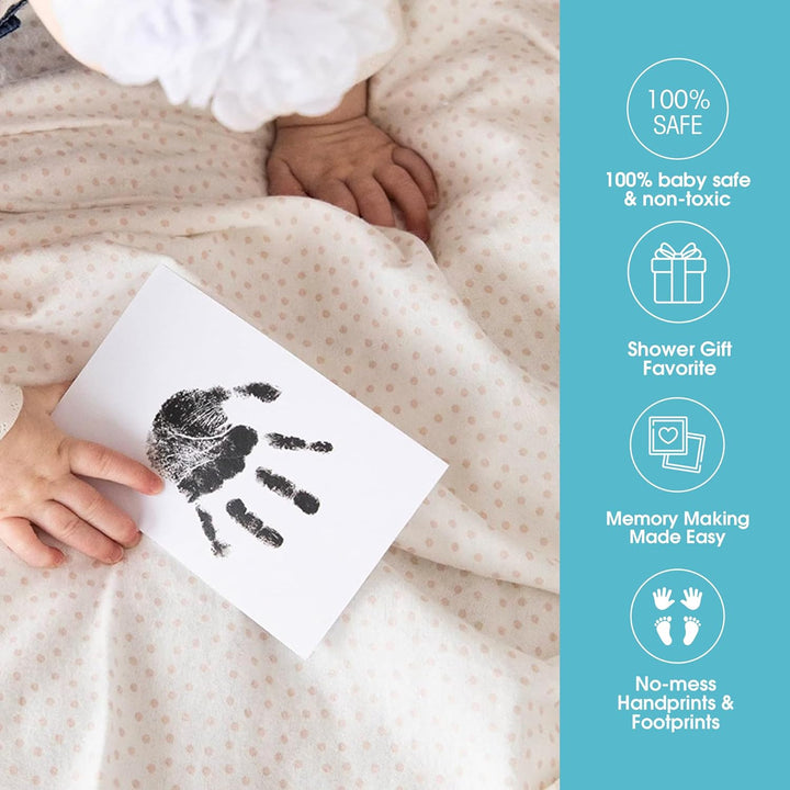 4-Pack Clean-Touch Ink Pad Kit, Mess-Free Inkless Hand and Footprint Kit, Baby Foot Printing Kit, Cat and Dog Paw Print Kit, Suitable for Babies and Pets