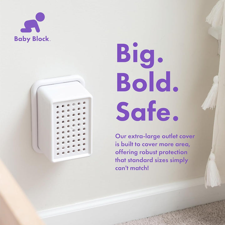Extra Large Outlet Cover Box | Child Proof Outlet Covers Baby Proofing | Oversized Plug Covers Baby Proofing | XL Baby Proof Outlet Covers | Baby Outlet Covers | Plug Protectors Baby Proof