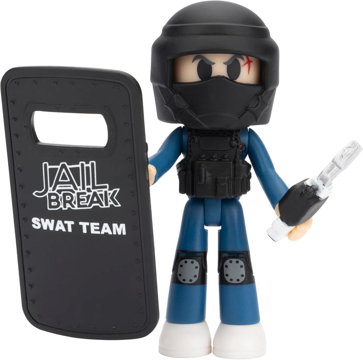 Jailbreak: SWAT Van - 8-Inch Vehicle with Lights, Working Treads, Mounted Machine Gun, 2.75-Inch Figure, and Exclusive Virtual Item Code