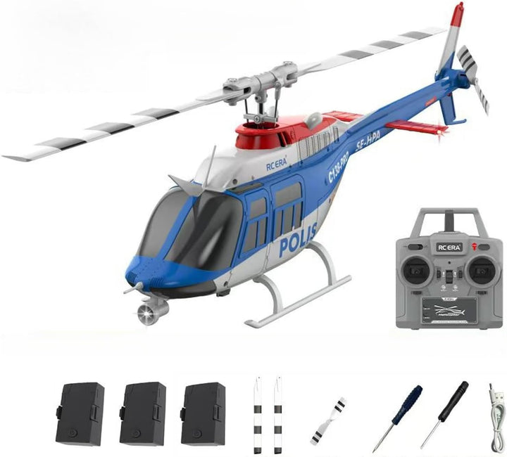 Remote Control Helicopter, C138 Pro RC Helicopter, 2.4G Hz 6 Channels, Six-Axis Gyroscope, Brushless Motor, Optical Flow Positioning, Stable Flight, Suitable for Beginners (Complete Set (1 Battery))