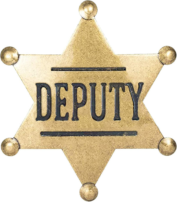 Mental Western Deputy Badge for Kids Adults Party Favors Supplies, School Carnival Prizes, Party Bag Gift Fillers