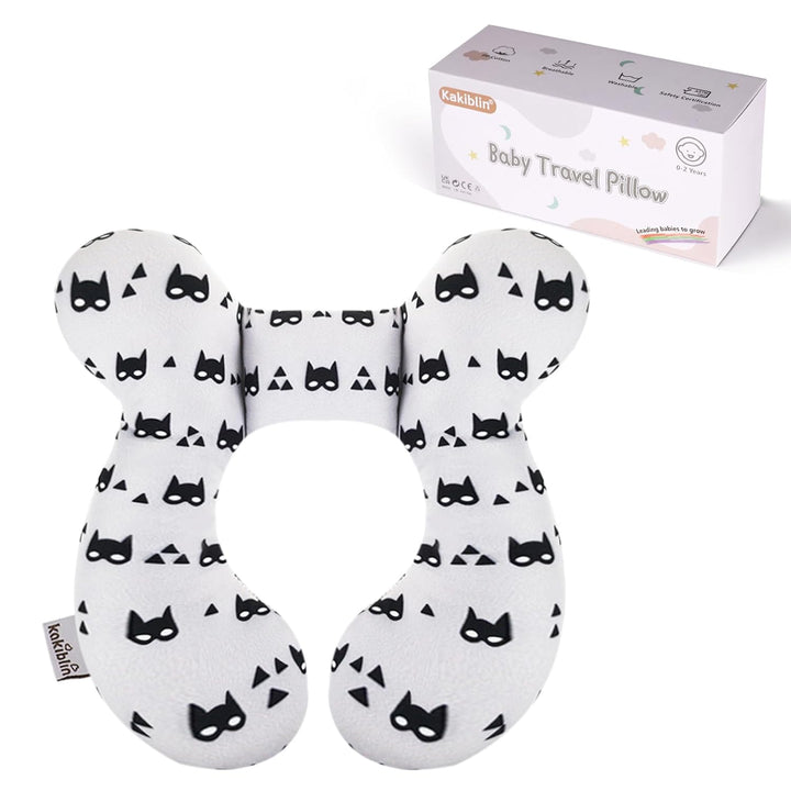 Baby Travel Pillow,Baby Neck Pillows for Car Seat,Upgraded Baby Head Pillow,Toddler Head and Neck Baby Support Pillow for Car Seat, Pushchair,Travel (Gray Fox)
