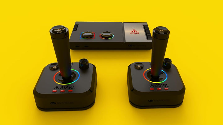 Atari Game Station Pro: Retro Video Game Console with 200+ Games, Wireless Joysticks, RGB LED Lights, Atari 2600/5200/7800 and More