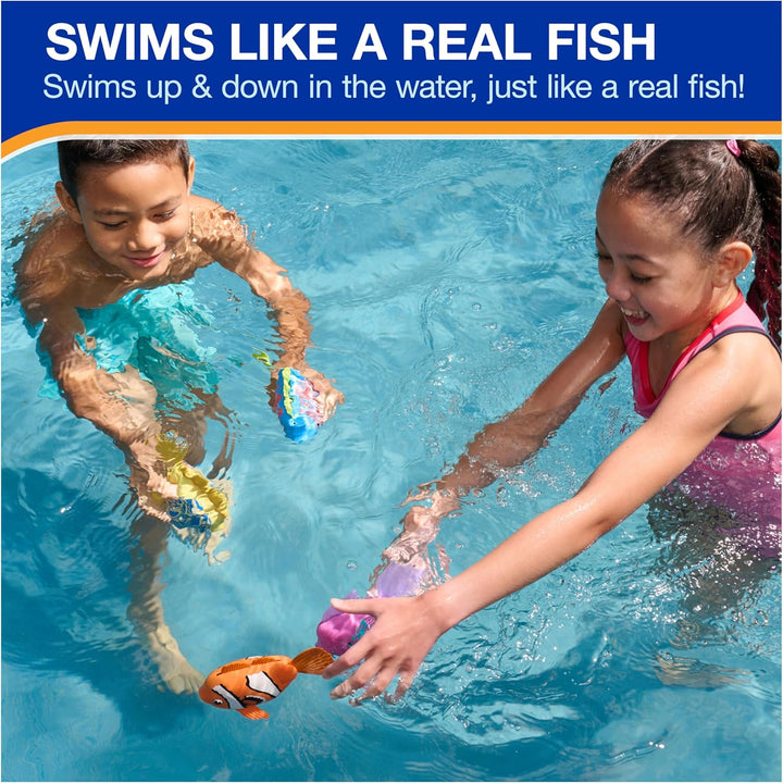 Rainbow Reef Fish Toy, Kids Swimming Accessories & Water Toys, Learn to Swim Pool Toys for Kids Ages 5 & Up, Batteries Included, Swim Shady