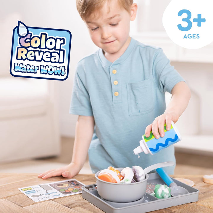 Simmer & Stir Stovetop Play Set with Water Wow!® Color Reveal Play Food Preschool Toy Ages 3+