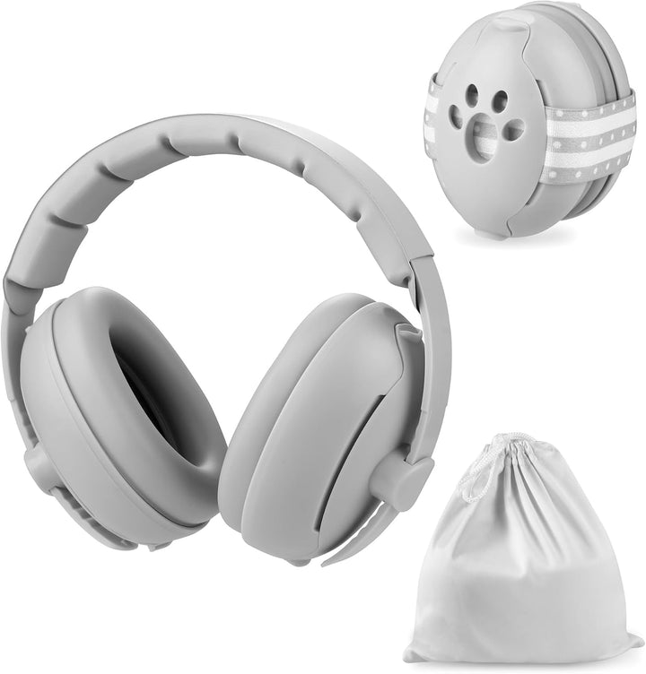 Baby Ear Muffs, 2-In-1 Baby Ear Protection Noise Cancelling Headphones Ages 0-3 Years, Infant Hearing Protection