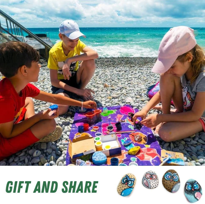 40 Large River Rocks for Painting - Stimulate Your Children’S Creativity with Our Painting Rocks for Kids - Flat and Smooth - Fun & Engaging Rock Painting with the Family - 2-4 Inches