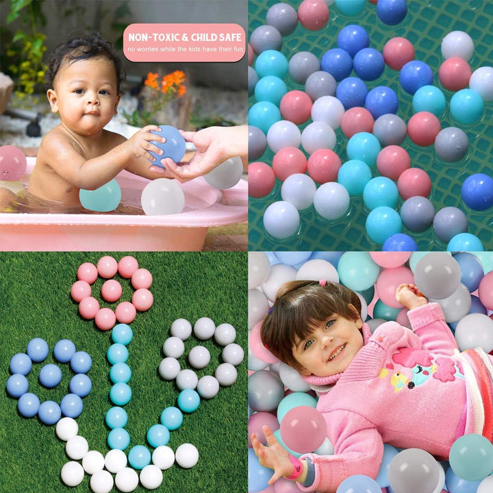 50 100 200 Soft Plastic Ball Pit Balls for Kids, Gift for Baby Toddler Birthday Christmas, Ball Pit Play Tent, Baby Kiddie Pool Water Toys, Party Decoration