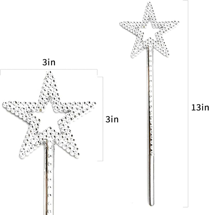 13 Inches Fairy Wand Star Wand Princess Angel Wands for Birthday Party Wedding Christmas Cosplay