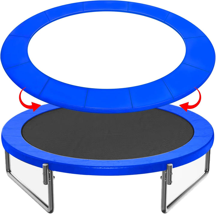 12FT 14FT 15FT Trampoline Pad Replacement Upgraded Trampoline Spring Cover, 16FT Foam Trampoline Safety Padding Round, Waterproof Tear-Resistant, No Holes for Pole