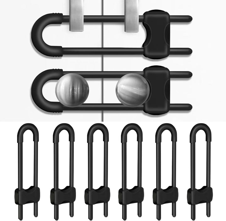 Baby Proofing Cabinets,Cabinet Locks for Babies,U-Shaped Child Locks for Cabinets, Child Proof Cabinet Latches,Child Safety Cabinet Locks with Adjustable by  (Pack of 2)