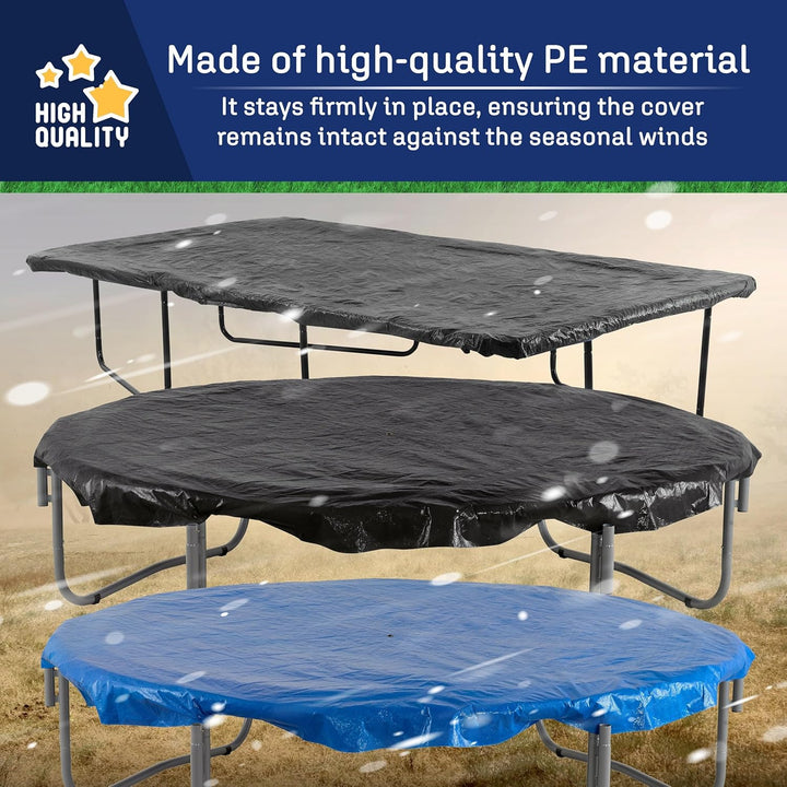Machrus  Trampoline Weather Cover - 7.5FT 8FT 10FT 11FT 12FT 13FT 14FT 15FT 16FT 17FT 8X14FT 9X15FT 10X17FT -Weather-Resistant Trampoline Protective Cover
