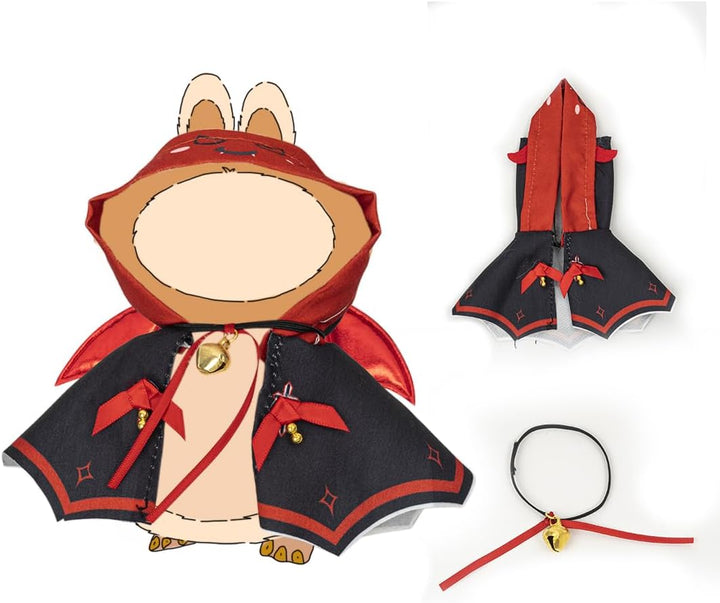Clothes for Labubu 17Cm Dolls(No Doll) Dolls Outfit for Labubu with Accessories Suit Cute for Lububu Stylish Dress up Set for LA BUBU Patterned Skirt