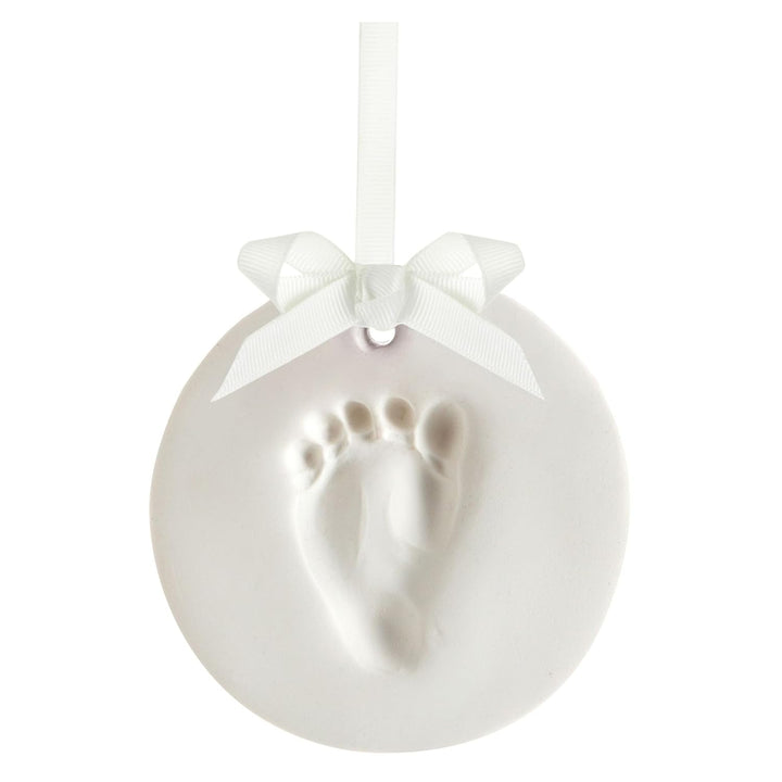 DIY No Mess Hanging Christmas Ornament Keepsake Kit, Baby Hand and Footprint Keepsake, Classic Nursery Decor, Ideal Gender Neutral Gift, Baby'S First Christmas, White