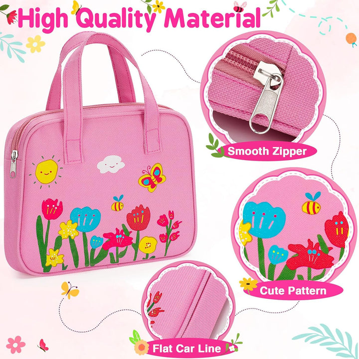 Play Purse Toy for Girls 1 2 3 Years Old, Toddler Purse Girl Toys with Pretend Makeup Kit, Pretend Princess Play Toys for Little Girls, Birthday for Toddler Girls Age 2-3