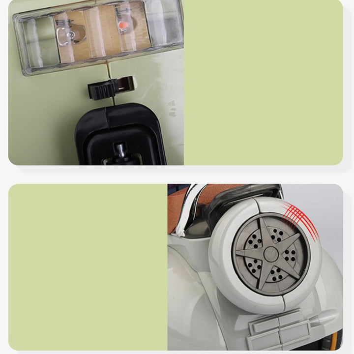 Rotating Scooter Toy for Guinea Pigs Motorcycle Toy with Lights and Music Scooter Shape Cage Decoration