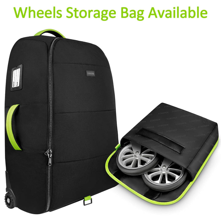 Padded Stroller Travel Bag with Wheels for Airplane Fit for Nuna Mixx Next, Triv Next and Triv Lx, Gate Check Stroller Bag with Inner Wheel Pocket, Stroller Cover for Airplane Travel