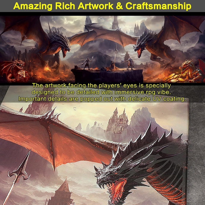 DND DM Screen, Master Screen Compatible with Dungeons and Dragons Board Games Masters, TTRPG Accessories DND Gifts for DM Dungeons Masters